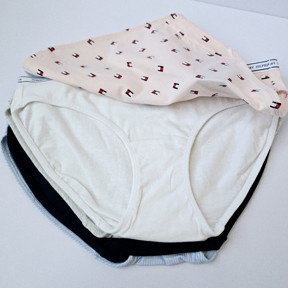 5 Pack Tommy Hilfiger Women's Underwear Panties Size Small Bikini Brief Logo - Picture 2 of 9